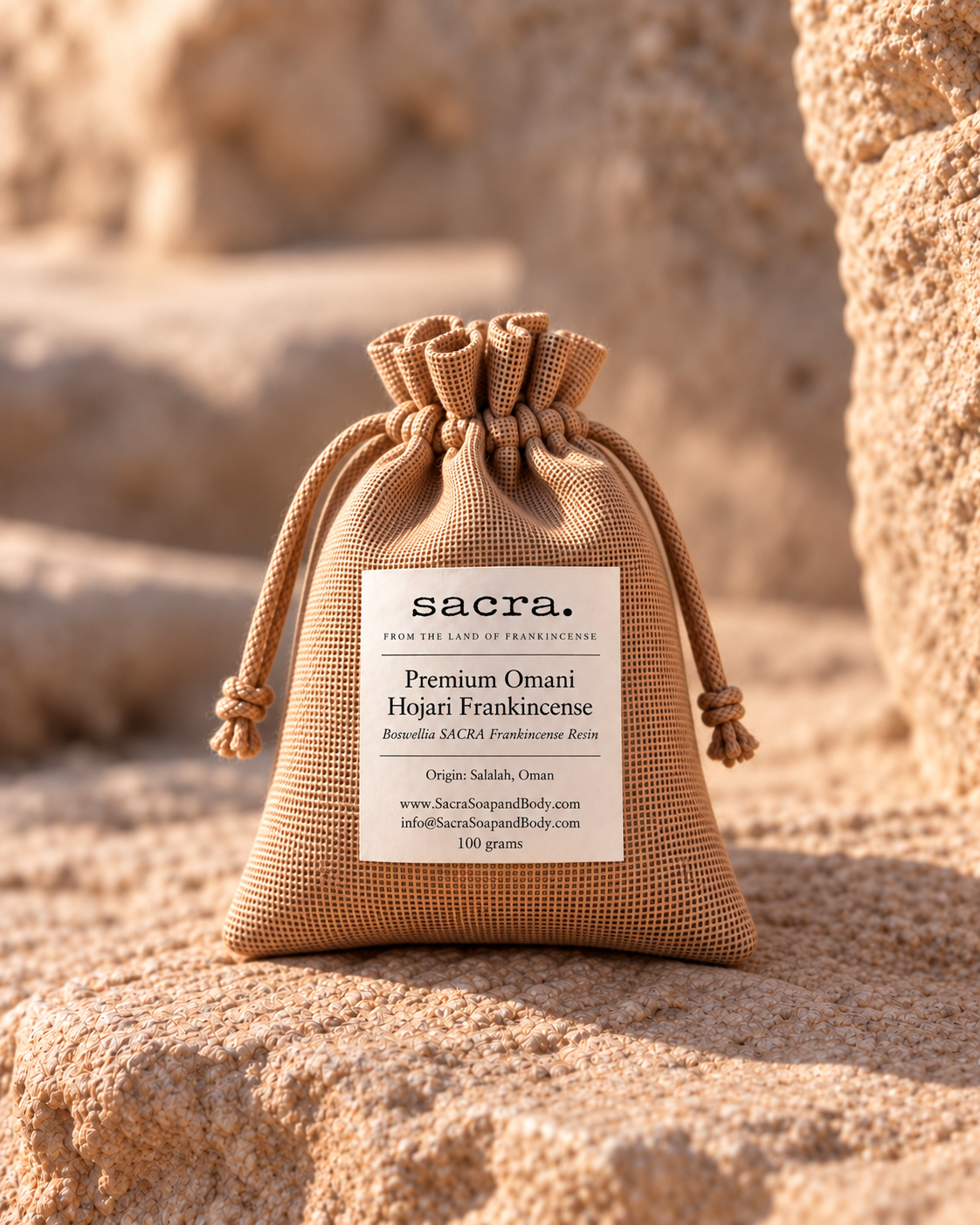 Premium Omani Hojari Frankincense Resin (Boswellia Sacra) – 100g